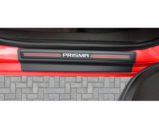 Soleira Premium Chevrolet Carbono 4P Prisma