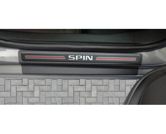 Soleira Premium Chevrolet Carbono 4P Spin