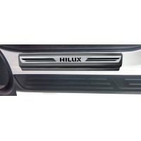Soleira Premium Aço Escovado 4P Hilux