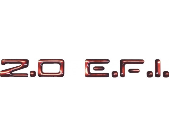 Emblema adesivo 2.0 E.F.I. Chevrolet Vectra Monza Astra e Kadett