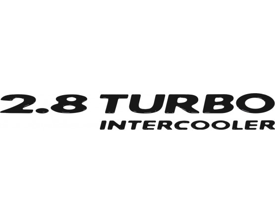 Emblema Adesivo 2.8 Turbo Intercooler Chevrolet S10 e Blazer