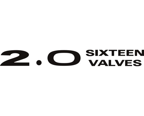 ADESIVO 2.0 SIXTEEN VALVES - PAJERO TR4 16V PRETO S/ RESINA