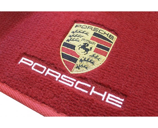 Jogo de Tapetes Porsche Boxster Vermelho Luxo